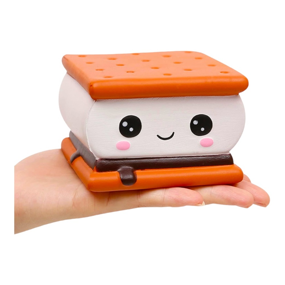 Kawaii “S’mores” (/◕ ω ◕/) Mochi Squishies: Slow Rising Squishy Toy!